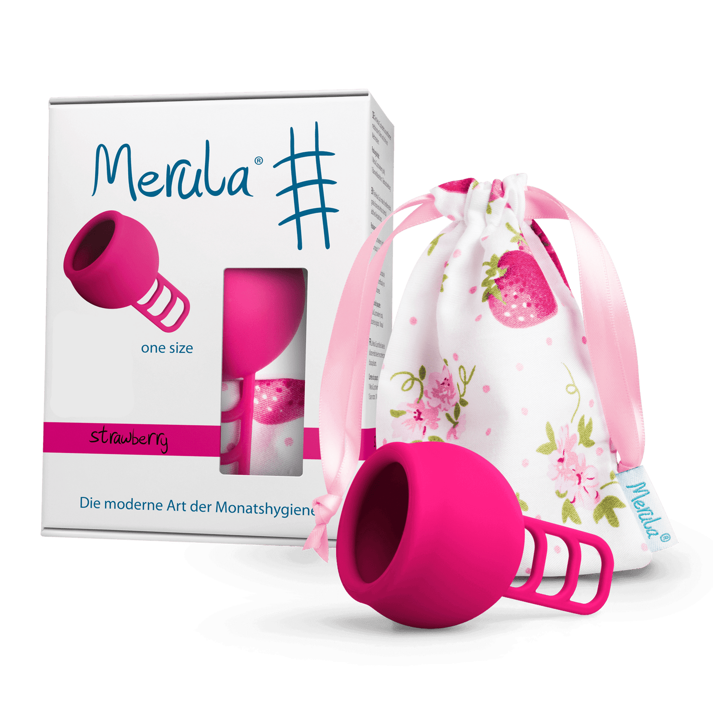 Merula Menstrual Cup One Size - Strawberry (Pink)