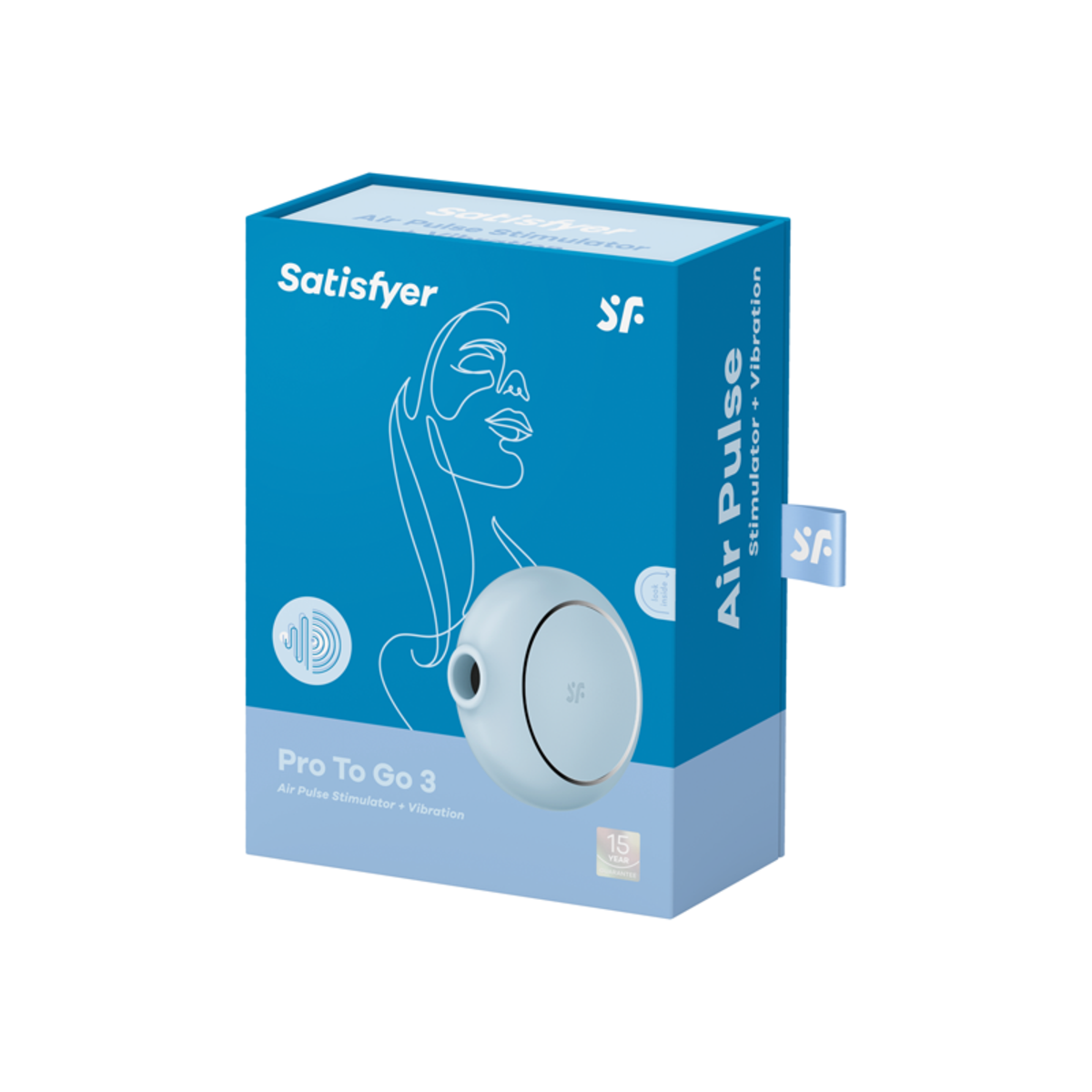 Satisfyer Pro To Go 3: Air Pulse Stimulator + Vibrator - Blue