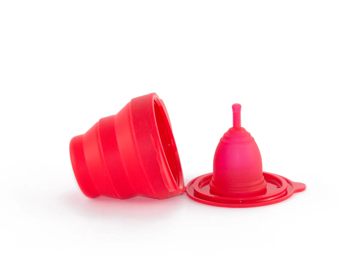 Ruby Steriliser for Menstrual Cups - Red