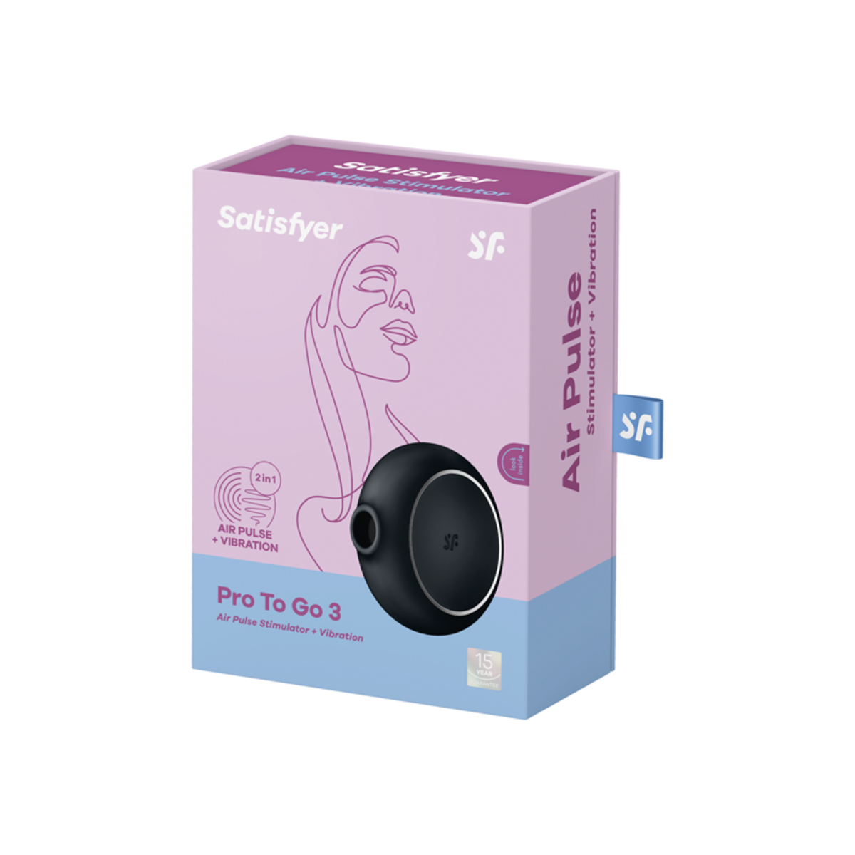 Satisfyer Pro To Go 3: Air Pulse Stimulator + Vibrator - Black