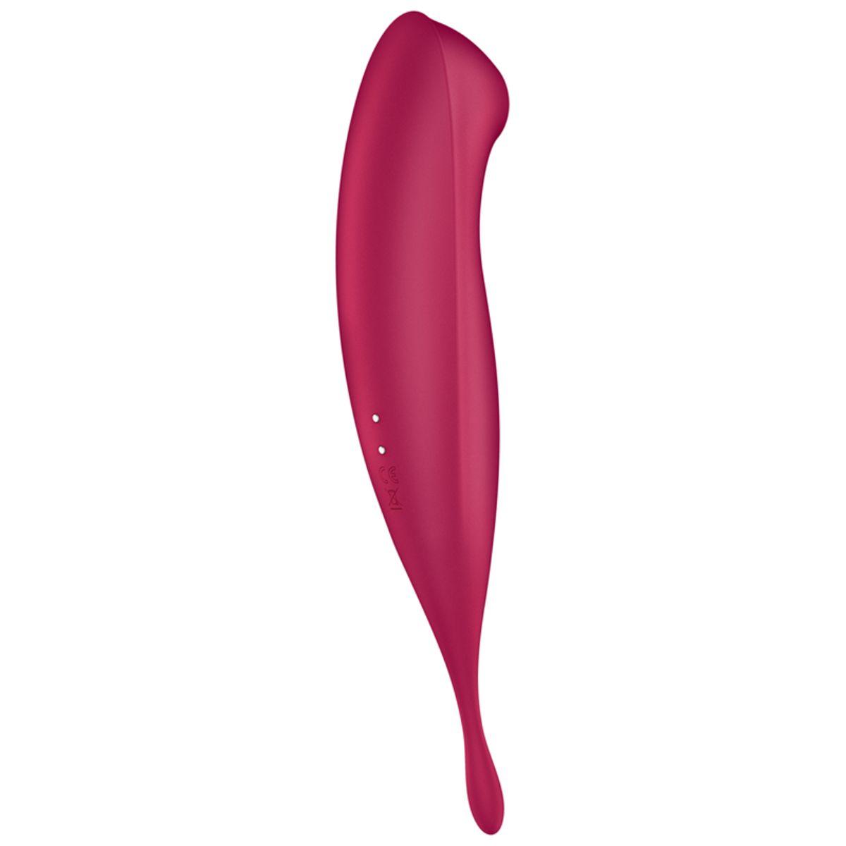 Satisfyer Twirling Pro+ Hybrid Clitoral Air Pulse Stimulator & Tip Vibrator (App Controlled) - Dark Red