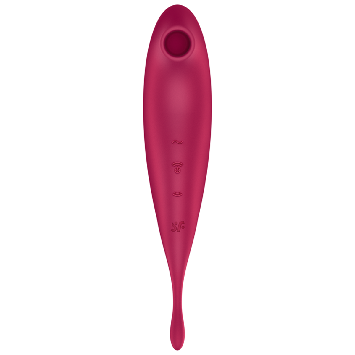 Satisfyer Twirling Pro+ Hybrid Clitoral Air Pulse Stimulator & Tip Vibrator (App Controlled) - Dark Red