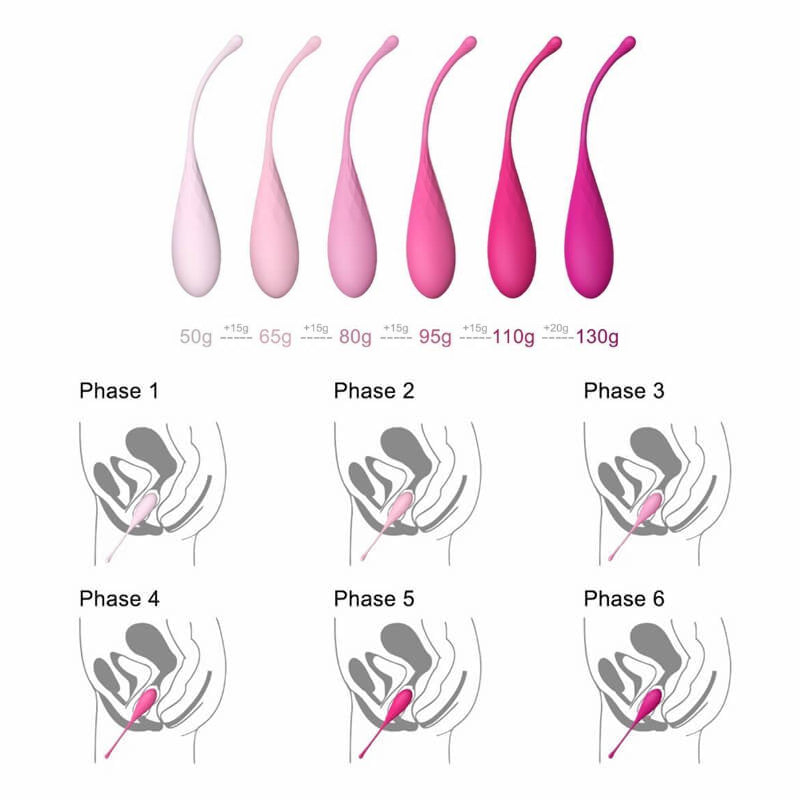 Playful Diamonds Weighted Kegel Eggs Training Set (6 Pack)