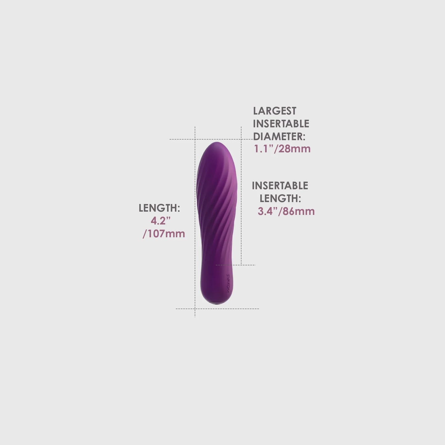 Svakom Tulip Powerful Bullet Vibrator - Violet