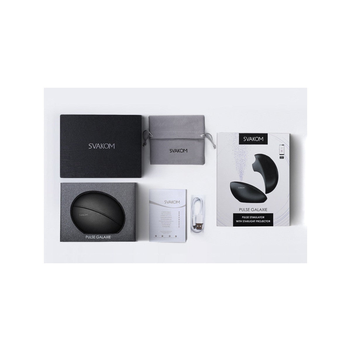 Svakom Pulse Galaxie Clitoral Stimulator with Starlight Projector- Black (App Controlled)