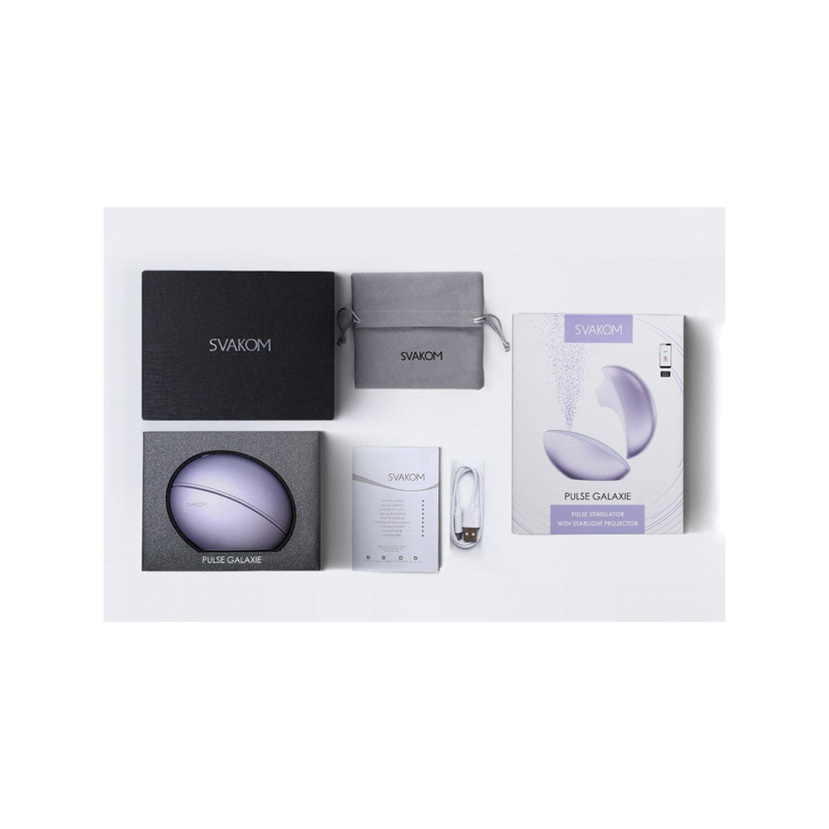 Svakom Pulse Galaxie Clitoral Stimulator with Starlight Projector - Lilac (App Controlled)