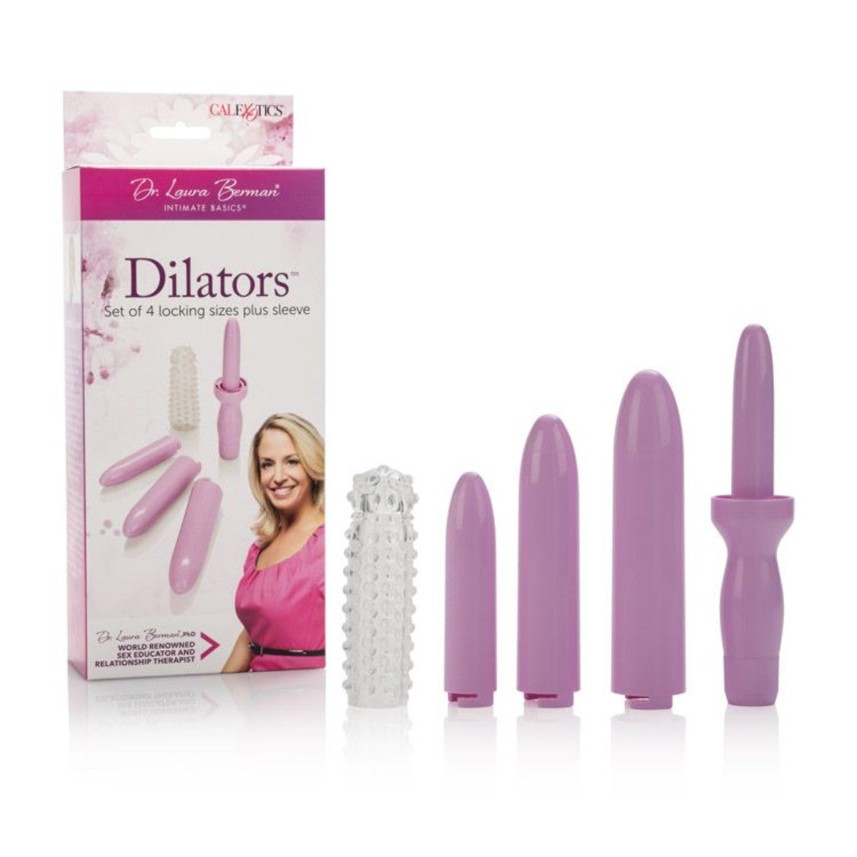 Calexotics Dr. Laura Berman Vibrating Dilator Set (4 Sizes + Sleeve)
