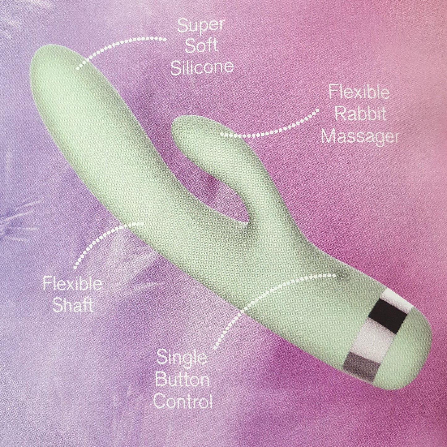 Playful Soft Stunner Rabbit Vibrator - Mint Green