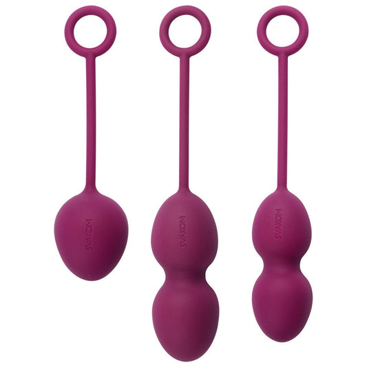 Svakom Nova Weighted Kegel Exercise Ball Set - Violet (3 Pack)