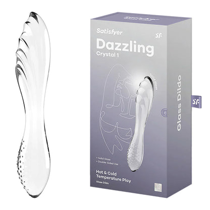 Satisfyer Dazzling Crystal 1 Glass Dildo - Transparent