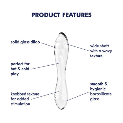Satisfyer Dazzling Crystal 1 Glass Dildo - Transparent