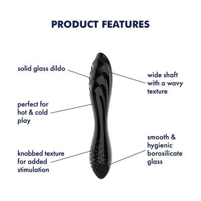 Satisfyer Dazzling Crystal 1 Glass Dildo - Black
