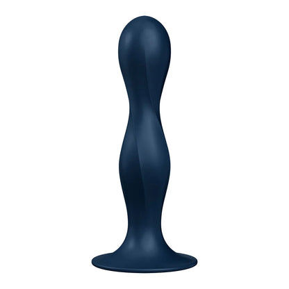 Satisfyer Double Ball-R Weighted Suction Cup Dildo - Dark Blue