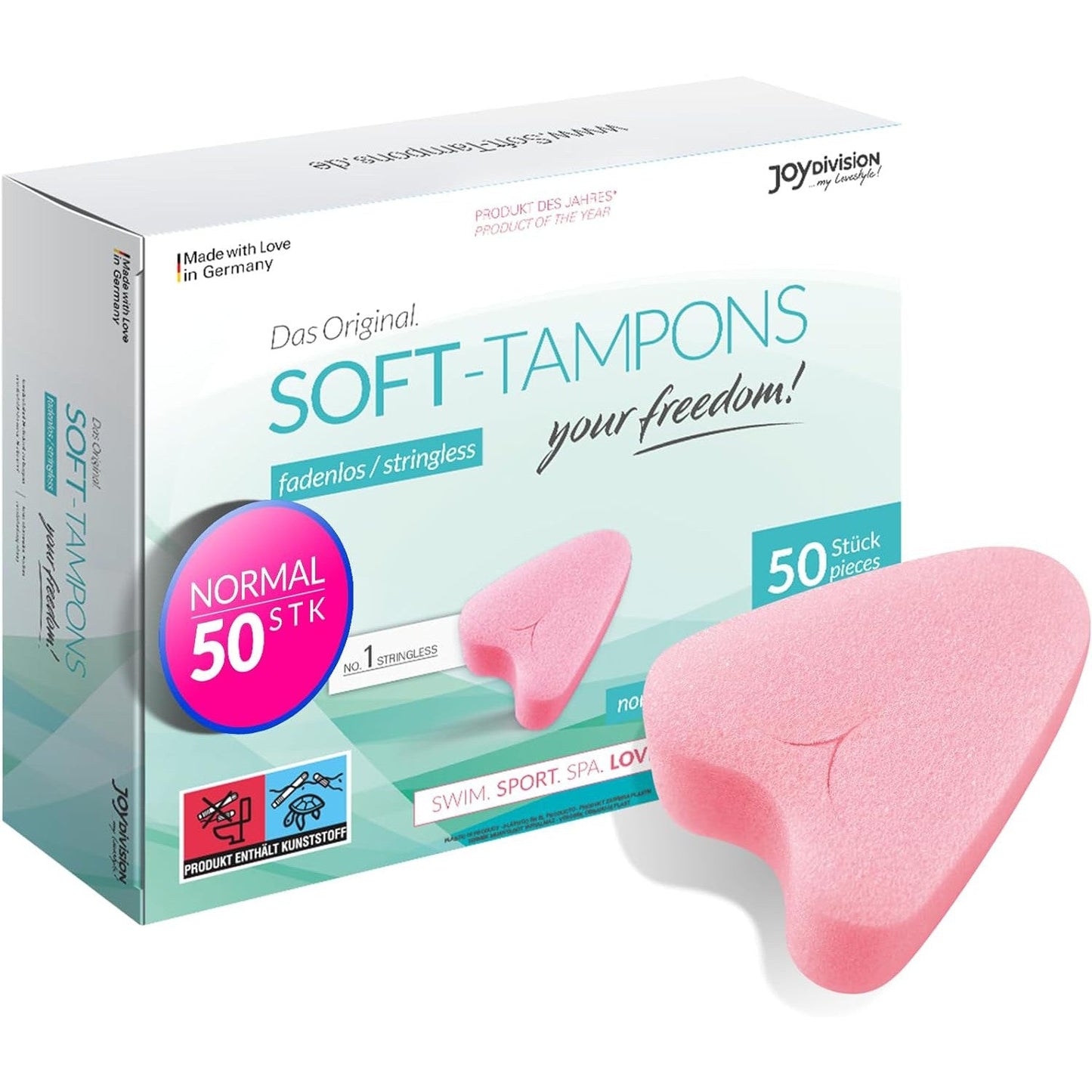 Joy Division Soft Tampon Menstrual Sponges - Normal (50 Pack)