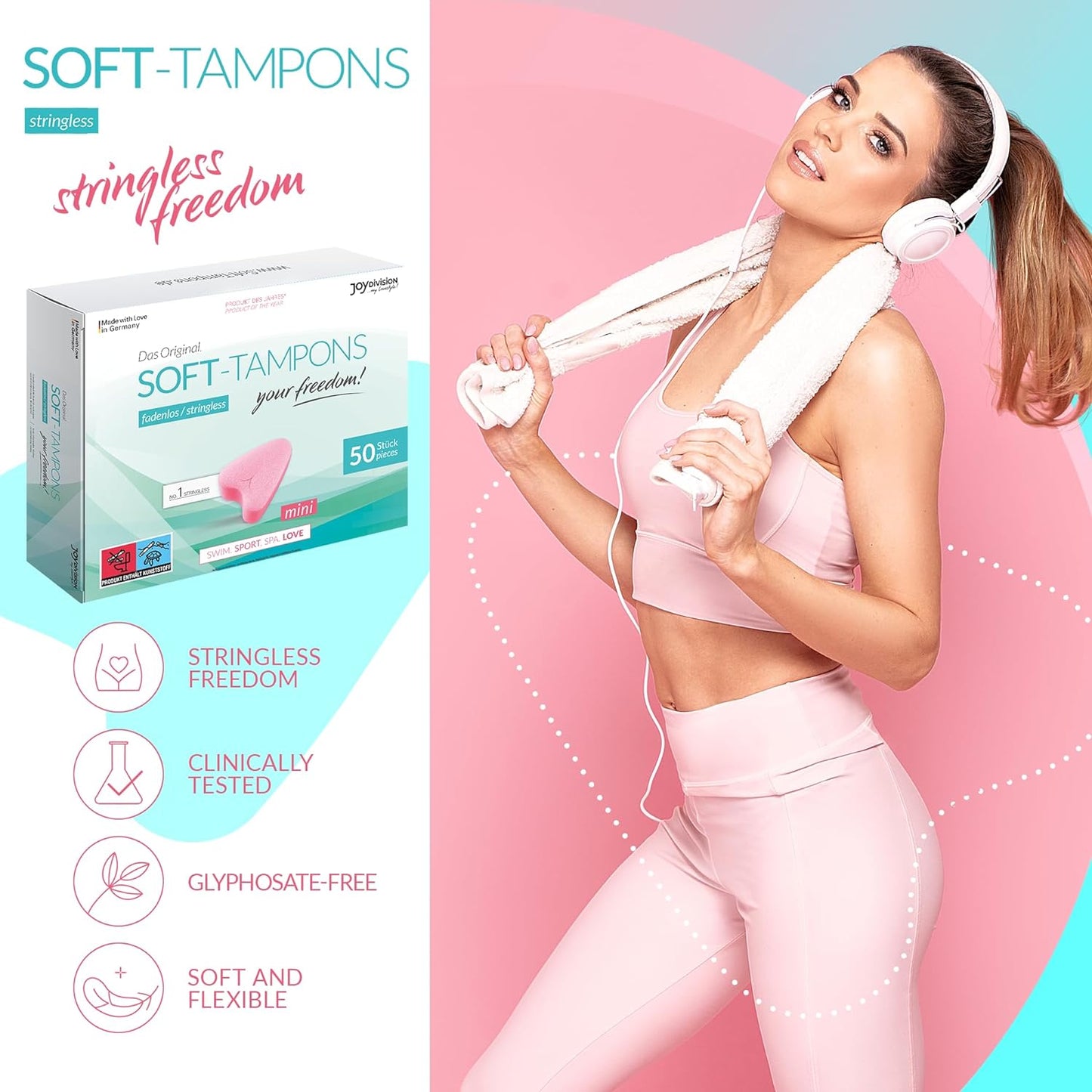 Joy Division Soft Tampon Menstrual Sponges - Mini (50 Pack)