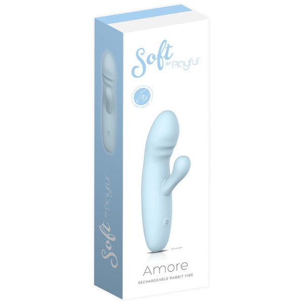 Playful Soft Amore Rabbit Vibrator - Blue