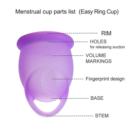 FOLIO Reusable Menstrual Cup with Loop Stem - Lilac