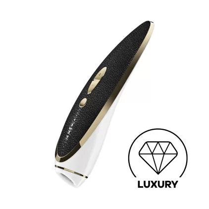 Satisfyer Luxury Air Pulse Stimulator + Vibrator - Haute Couture - Black and Gold