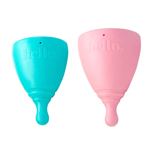 Hello Menstrual Cup Double Box - M Blue + L Blush