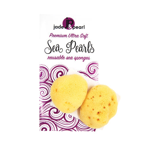 Jade & Pearl Reusable Sea Pearl Premium Ultra Soft Menstrual Sponge - Large (2 Pack)