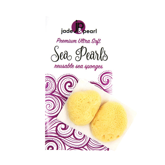 Jade & Pearl Reusable Sea Pearl Premium Ultra Soft Menstrual Sponge - Medium (2 Pack)