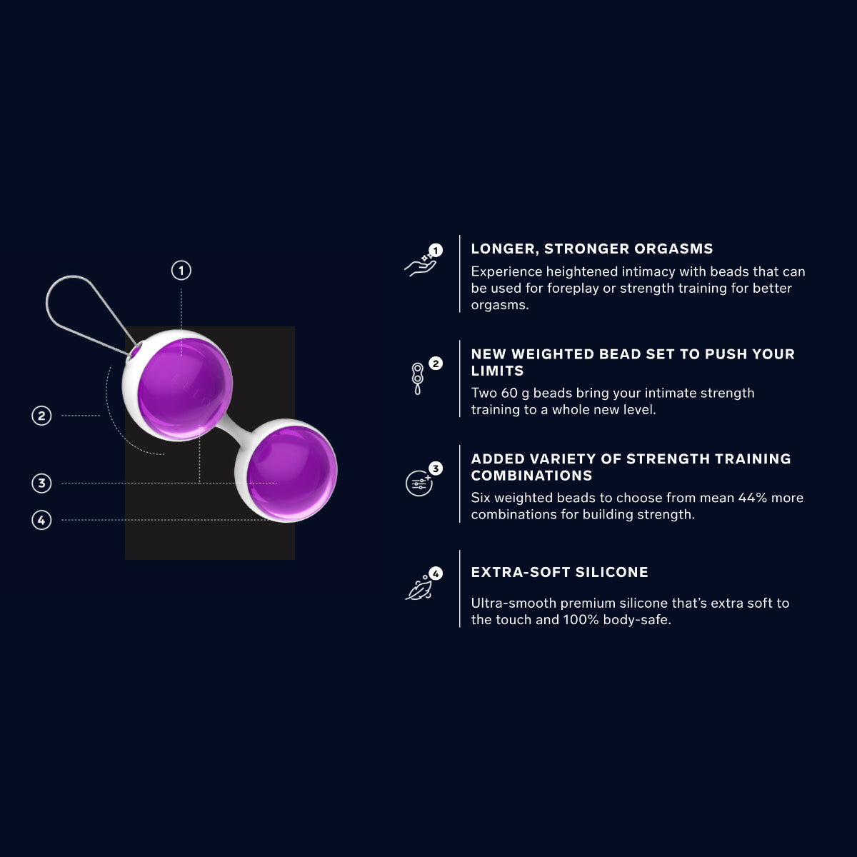Lelo Weighted Kegel Ball Beads Plus Set (Set of 6)