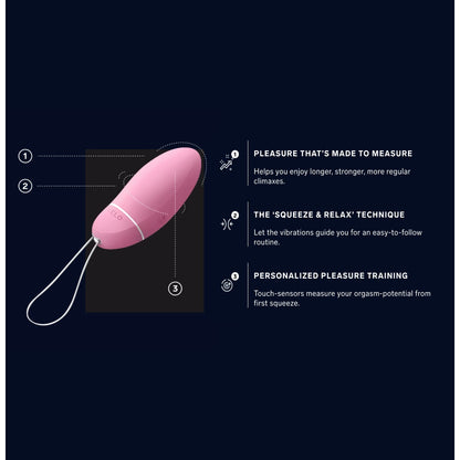 Lelo Luna Smart Bead Personal Pleasure Trainer - Deep Rose