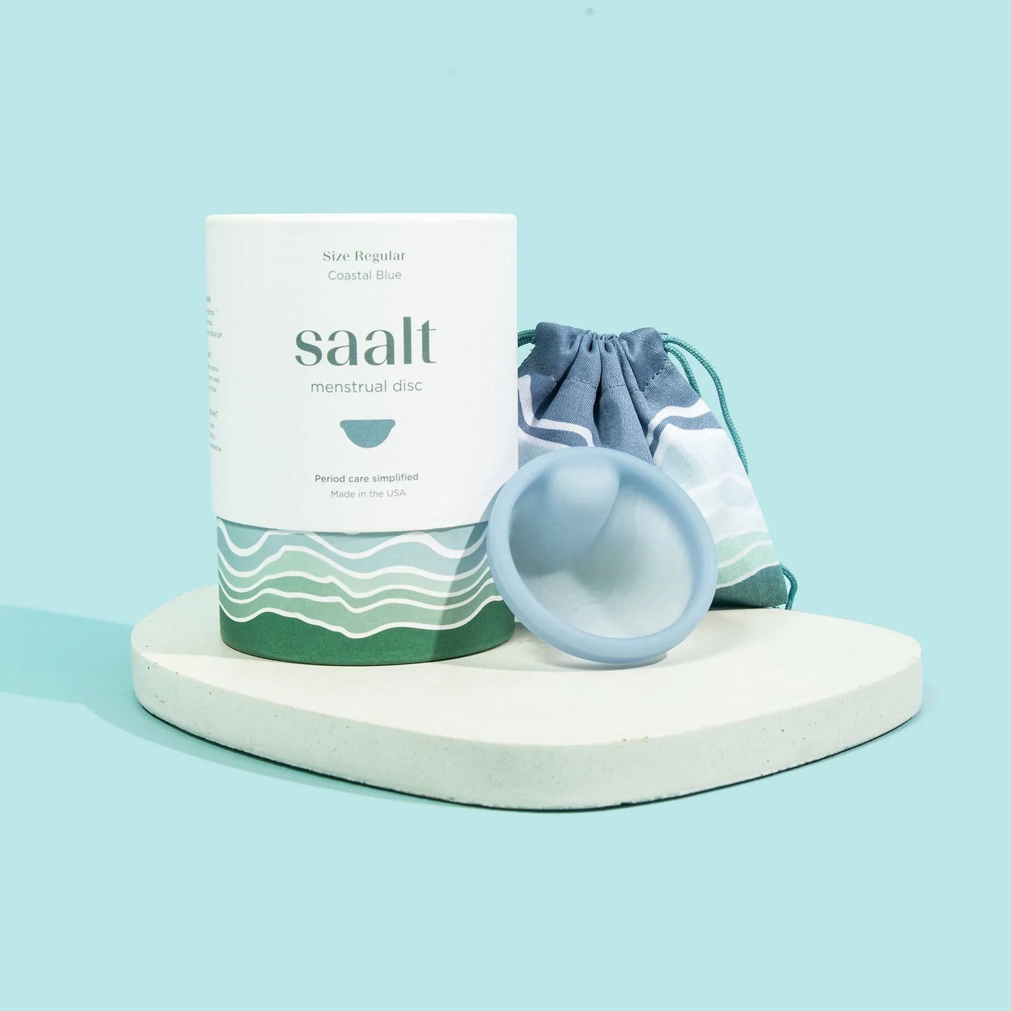 Saalt Reusable Menstrual Disc - Regular Coastal Blue
