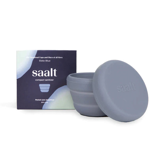Saalt Compact Menstrual Cup or Disc Sanitiser - Slate Blue