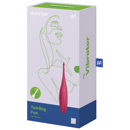 Satisfyer Twirling Fun Spot Finger Massager - Poppy Red