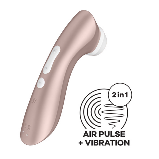 Satisfyer Pro 2 Plus Air Pulse Clitoral Stimulator & Vibrator - Rose Gold