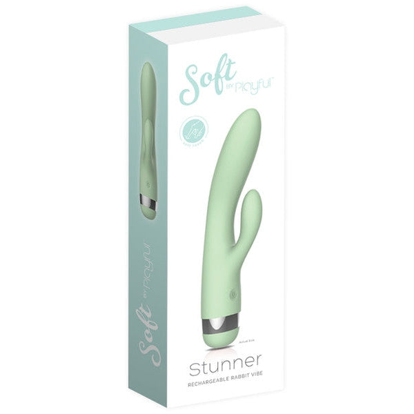 Playful Soft Stunner Rabbit Vibrator - Mint Green