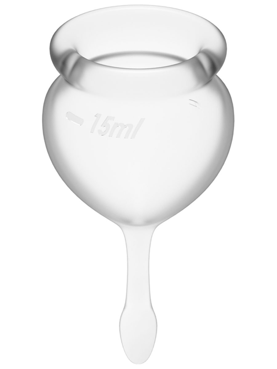 Satisfyer Menstrual Cup with Tab Stem - Clear (2 Pack)