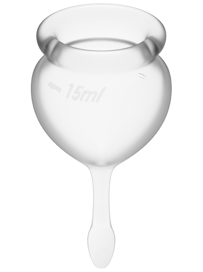 Satisfyer Menstrual Cup with Tab Stem - Clear (2 Pack)