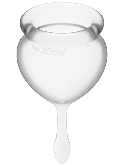 Satisfyer Menstrual Cup with Tab Stem - Clear (2 Pack)