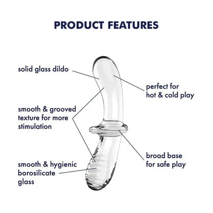 Satisfyer Double Ended Crystal Glass Dildo - Transparent