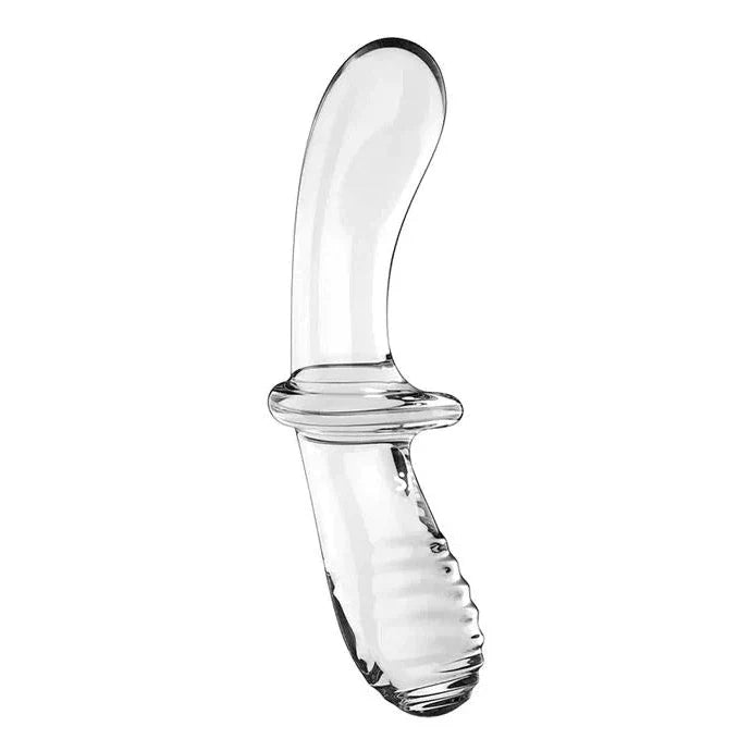 Satisfyer Double Ended Crystal Glass Dildo - Transparent