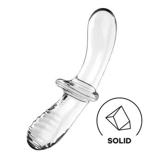 Satisfyer Double Ended Crystal Glass Dildo - Transparent