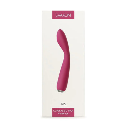 Svakom Iris Clitoris or G-Spot Vibrator - Plum Red