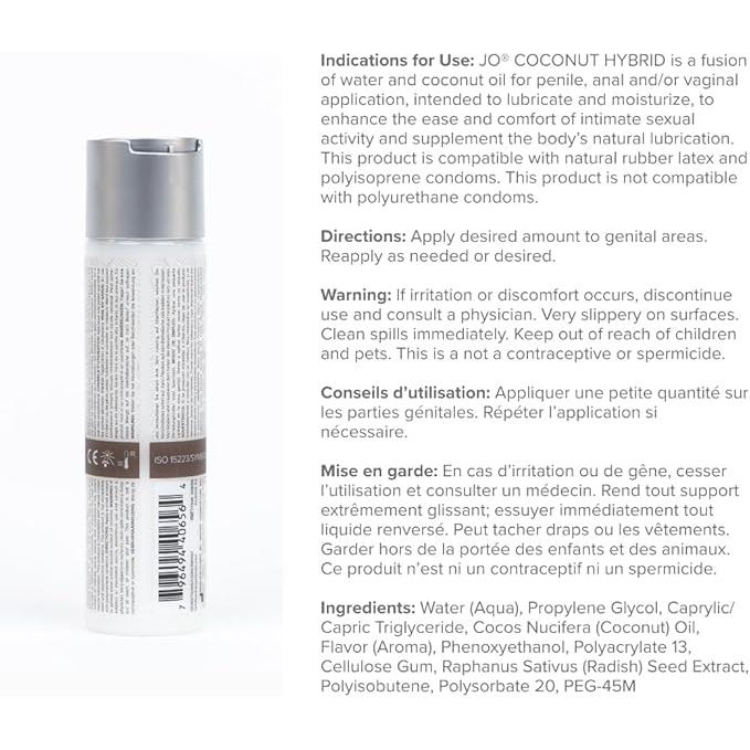 Jo Coconut Oil and Water Hybrid Lubricant (240ml)