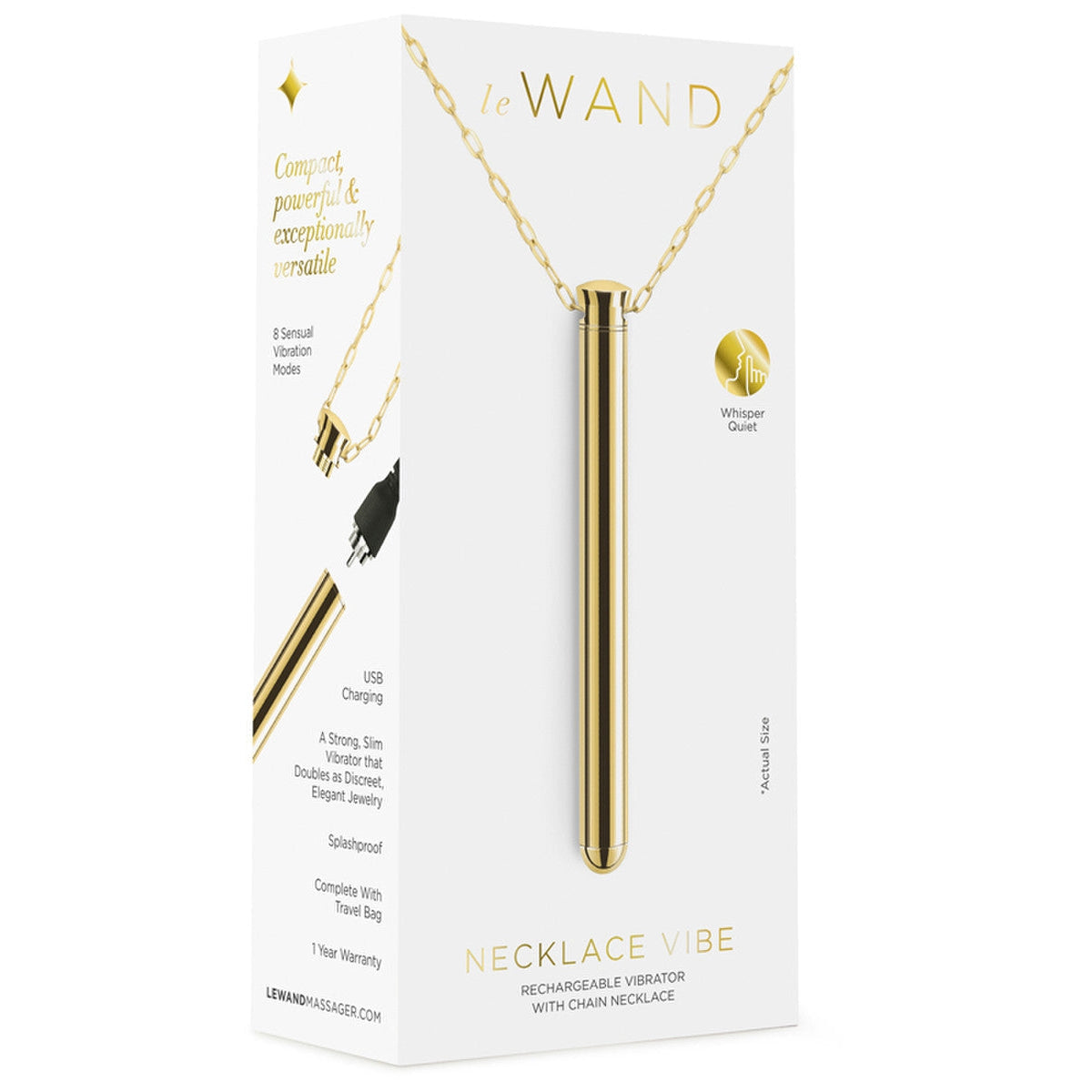 Le Wand Chrome Vibrating Necklace - Gold