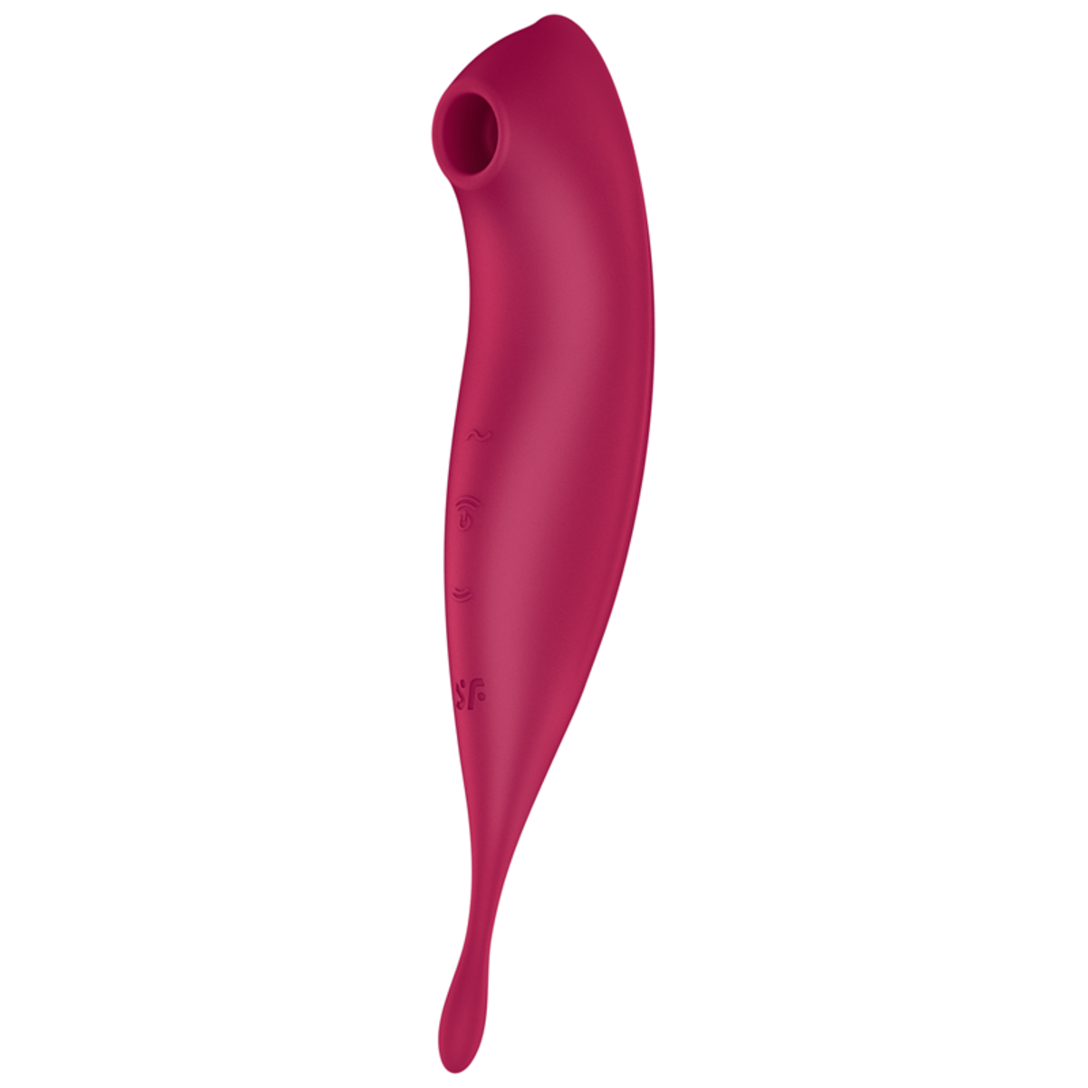 Satisfyer Twirling Pro+ Hybrid Clitoral Air Pulse Stimulator & Tip Vibrator (App Controlled) - Dark Red