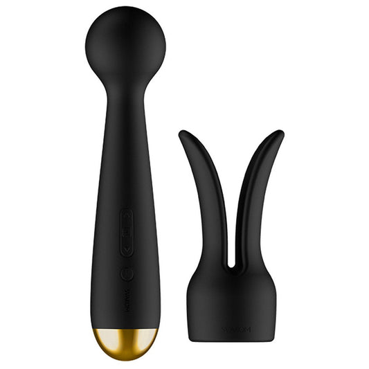Svakom Emma Neo Interactive Heated Massage Wand Vibrator (App, Video & Webcam Interactive Control) - Black
