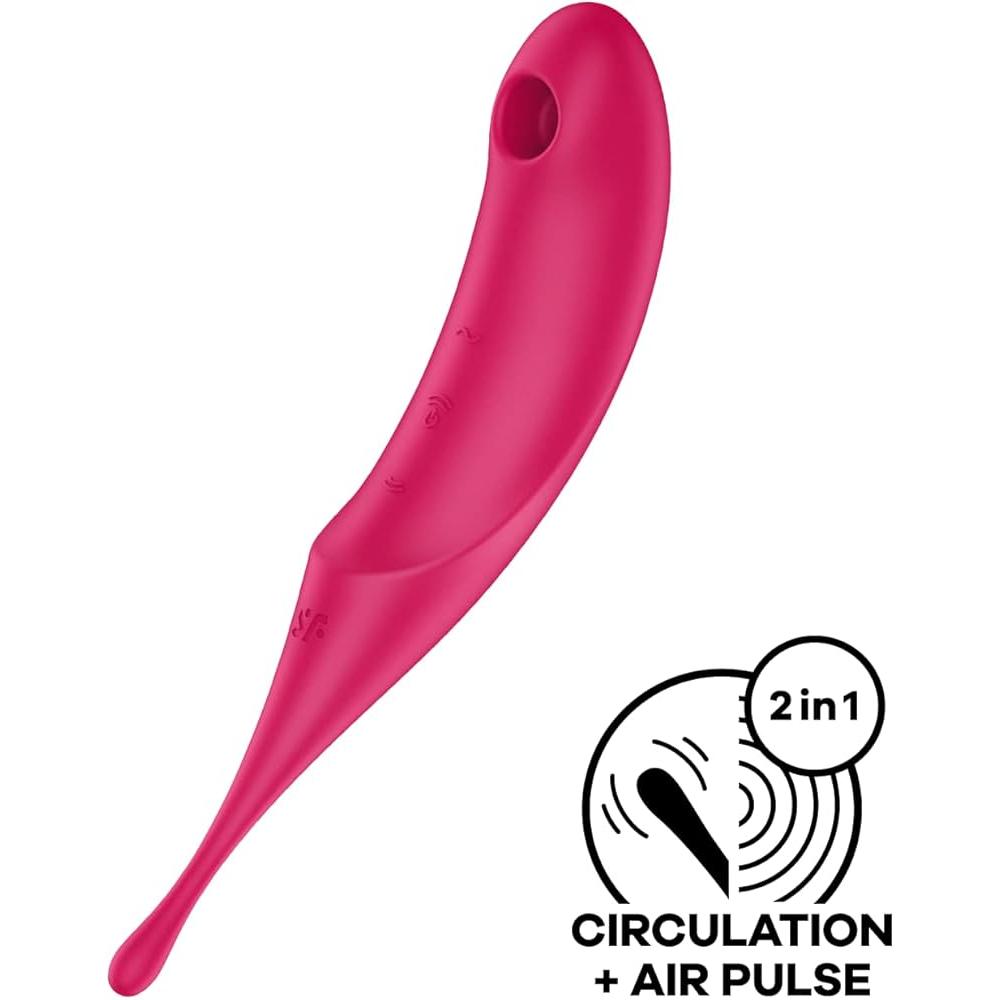 Satisfyer Twirling Pro Hybrid Air Pulse Vibrator - Red